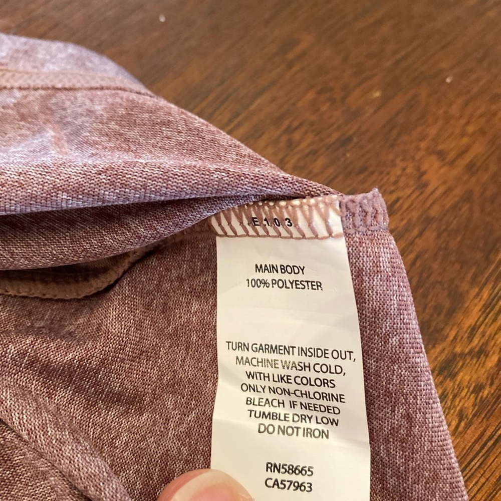 Zella purple taupe melange short sleeve Active top pull on top size 2XL - Picture 6 of 8